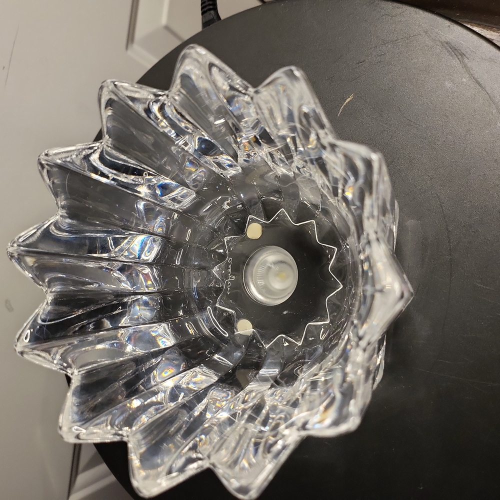 ORREFORS JAN JOHANSSON FLEUR PATTERN Signed Crystal Bowl 3.5" x 4.75" - Picture 3 of 8